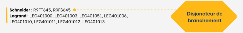 Disjoncteur de branchement sur One-Elec
