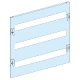 PrismaSeT G Active - Plastron modul. découpé-8M-3 rangées axe 150-L600-RAL9003 - LVS03223