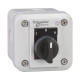 control station XAL-E - selector switch 3 position - I-O-II - white - 2 NO - XALE1333