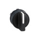 black selector switch head Ø22 3-position stay put - ZB5AD3