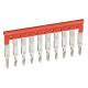 Kambrug voor 10 Viking 3 schroef- of veerklemmen stapafstand 6mm - Rood - LEG037504