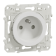 Odace, prise de courant 2P+T Blanc, à vis, connexion à vis - S520039