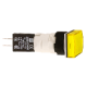 Signaallamp - Rechthoekig - Ø16mm - IP65 - LED - 24V - Connector - Geel - XB6DV5BB