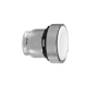 Push button head, metal, flush, white, Ø22, spring return, unmarked - ZB4BA1