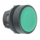 Push button head, plastic, flush, green, Ø22, spring return, unmarked - ZB5AA3