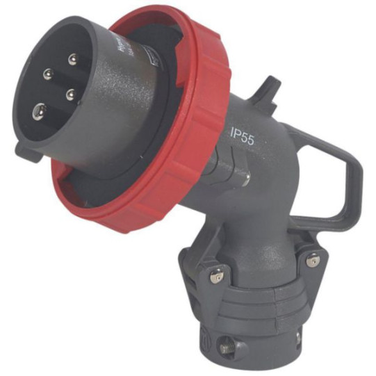 Fiche mobile coudée Hypra IP66/67-55 16A - 380V~ à 415V~ - 3P+T - plastique - LEGRAND main product photo