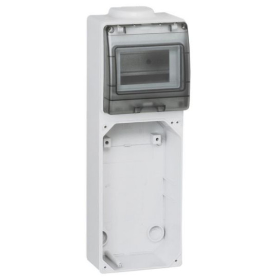 Embase P17 371x125mm avec rail 5 modules et jusqu'à 2 prises 16A pour plastron 220x125mm pour composer un coffret P17 - LEGRAND main product photo