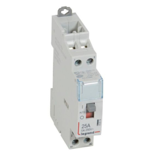Contacteur de puissance CX³ commande manuelle bobine 24V~ - 2P 250V~ - 25A - contact 2F - 1 module - LEGRAND main product photo
