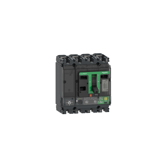 Circuit breaker, ComPacT NSX100B, 25kA/415VAC, 4 poles, MicroLogic Vigi 4.2-AB trip unit 100A - C10B44B100 main product photo