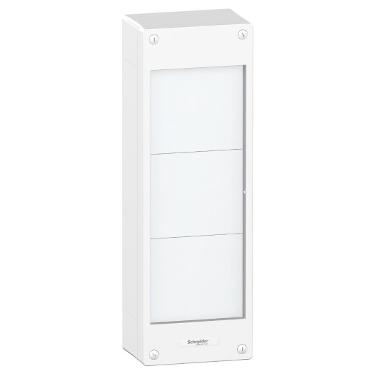 Pragma, coffret d'interface 3 rangées pour coffret 24 modules, plastron blanc - PRA06324W main product photo