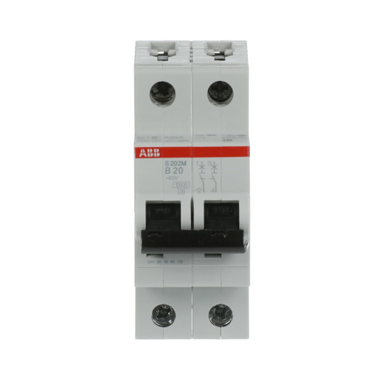 S202M-B20 Miniature Circuit Breaker - 2P - B - 20 A - ABB2CDS272001R0205 main product photo