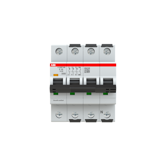 Circuit breaker S303P 25kA 3P+N (Neutral on the right) C 10A - ABB2CDS383103R0104 main product photo