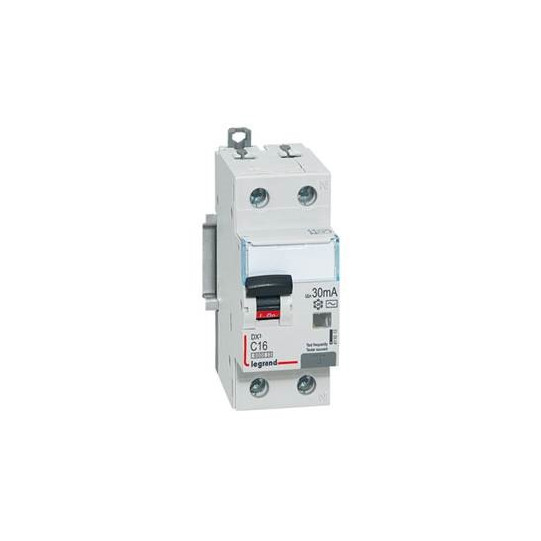 Disjoncteur différentiel DX³4500 arrivée haute et départ bas à vis U+N 230V~ - 32A typeAC 30mA - courbe C - 2 modules - LEGRAND main product photo