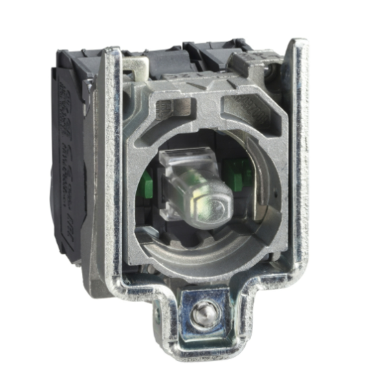 Lichaam voor verlichte drukknop Ø22mm, Groen ingebouwde LED 2NO - ZB4BW0M33 main product photo