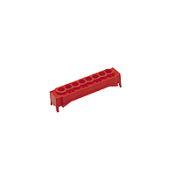 13584 IP2 cover for 8 holes terminal block - red 