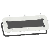 NSYTLEME Spacial - plaque passe-câbles FlexiCable - pour coffret S3D - acier - 445x130mm