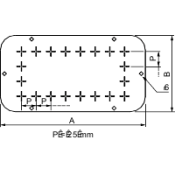 NSYTLG Spacial - plaque passe-câbles - pleine - pour coffret S3D - acier - 495x220mm
