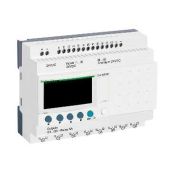 compact smart relay Zelio Logic - 20 I O - 24 V DC - clock - display  SR2B201BD