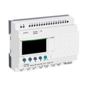 modular smart relay Zelio Logic - 24 I O - 24 V AC - clock - display  SR3B261B
