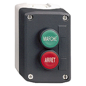 Harmony boite - 2 boutons poussoirs Ø22 - vert /rouge XALD224