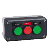 XALD321 Harmony boite - 3 boutons poussoirs Ø22 - vert /rouge /vert