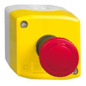 Harmony XAL - boite jaune arrêt urgence rouge - pousser tourner - 1F+1O - Ø40  XALK178E