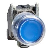blue projecting complete pushbutton Ø22 spring return 1NO "unmarked"  XB4BP61