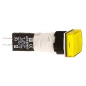 luz de piloto rectangular Ø 16-IP65 - amarillo - LED integral - 24 V - conector  XB6DV5BB