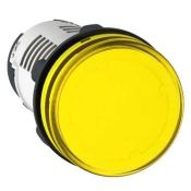 round pilot light Ø 22 - yellow - integral LED - 24 V - screw clamp terminals  XB7EV05BP