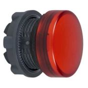 cabeza piloto luminoso - Ø 22 - redonda - lentes lisas rojas  ZB5AV043