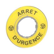 Harmony - étiquette circulaire jaune 3D - Ø60 - Arrêt Urgence  ZBY9120
