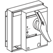 Commande rotative frontaleNS 630b..1600 - poignée noire 33863