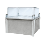 NSYPLS3654AG Thalassa PLS - Boite avec couvercle transparent 36x54x23 Ral 7035