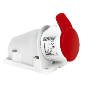 PKF16W434 Socle prise BT saille inclinée, connexion vis, IP44, 16 A 3P+T 380-415 V