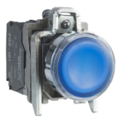 XB4BW36M5 Harmony XB4 - poussoir lumineux LED - 1F+1O - bleu - Ø22 - 230VAC