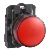 red complete pilot light Ø22 plain lens for BA9s bulb 250V  XB5AV64