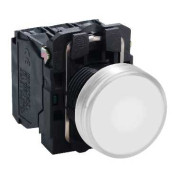 Harmony bt-pous lumineux blanc Ø22 - impulsion - 24V - 1O+1F  XB5AW31B5