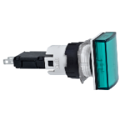 XB6DV3BB Harmony XB6 - voyant rect. - Ø16mm - IP65 - DEL intégrée - 24V - cosses - vert