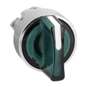 Harmony tête de bouton tournant lumineux - 3 positions Ø22 - vert  ZB4BK1333