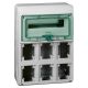 Mureva - for plug and socket - 6 openings - 1 x 12 modules - 1 terminal block - 13156M