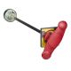 extended rotary handle, front control, Compact INS/INV 320 to 630, Compact INSJ400, red handle on yellow front - 31053