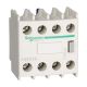 Auxiliary contact block, TeSys D, 2NO + 2NC (inc. 1NO + 1NC make before break), front mounting, screw clamp terminals - LADC22