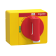 direct rotary handle, ComPacT NSXm, red handle on yellow front, IP40 - LV426931T