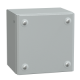Metal industrial box plain door H150xW150xD120 IP66 IK10 RAL 7035 - NSYSBM151512