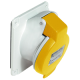PratiKa socket - screw - angled - 16A - 3P + E - 100...130 V AC - panel - PKF16F414