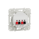 Odace - loudspeaker socket - 2 sockets - white - S520488
