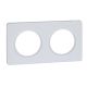 Odace - Touch - cover frame - 2 gangs H/V71 - white & white border - S520804