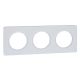 Odace - Touch - cover frame - 3 gangs H/V71 - white & white border - S520806