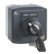 dark grey station - 1 selector switch Ø22 key switch 1NO - XALD142