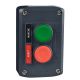 Harmony XALD, XALK, Control station, plastic, dark grey, 1 green/1 red flush push buttons, Ø22 , spring return, legend holder marked ARRET/MARCHE - XALD211